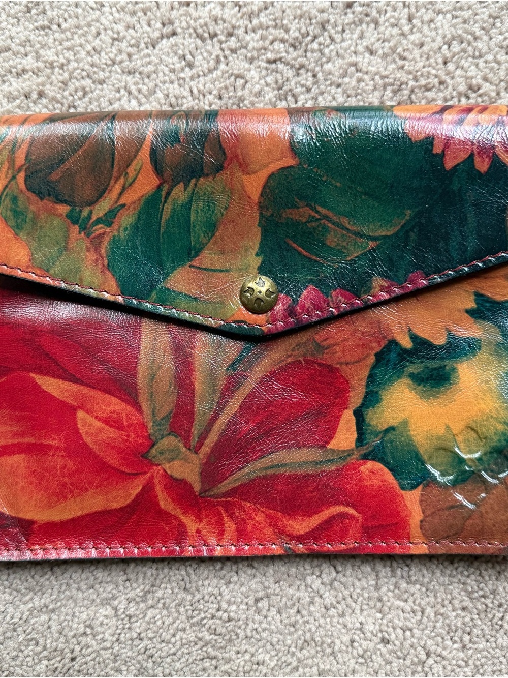 Patricia Nash Fall Floral Leather Envelope Clutch in Multi-Color